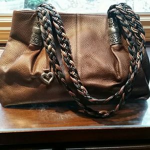 Brighton bronze leather bag
